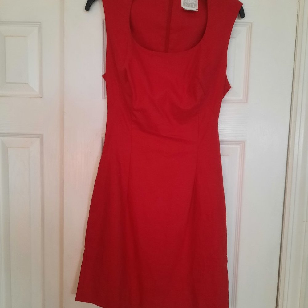 Women's red sleeveless dress